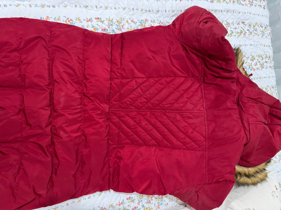 Bordo Fermuarlı Kadın Kışlık Ceket - Görsel 3