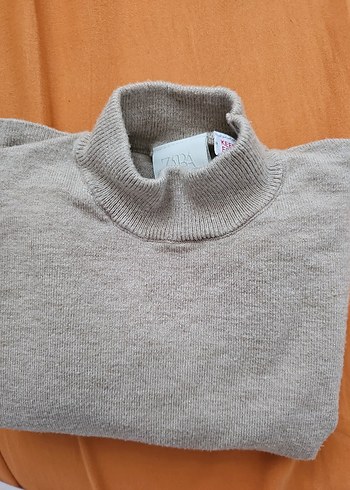 Bej Boğazlı erkek bebek Yün Kazak - Görsel 3