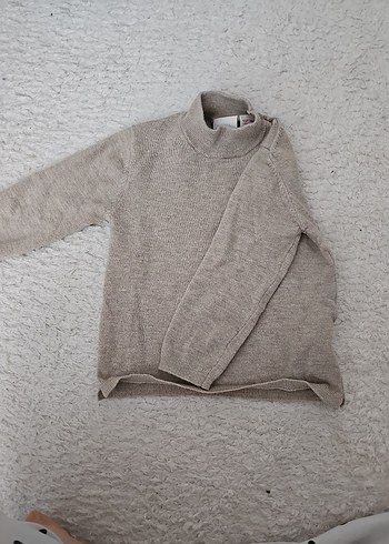 Bej Boğazlı erkek bebek Yün Kazak - Görsel 4