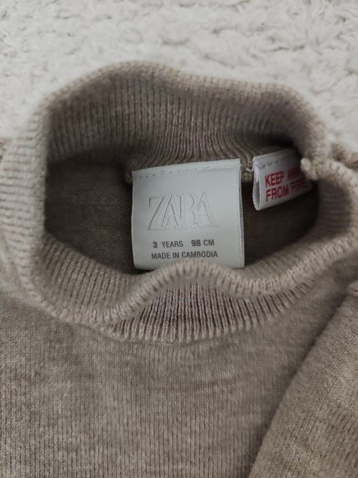 Bej Boğazlı erkek bebek Yün Kazak - Görsel 2