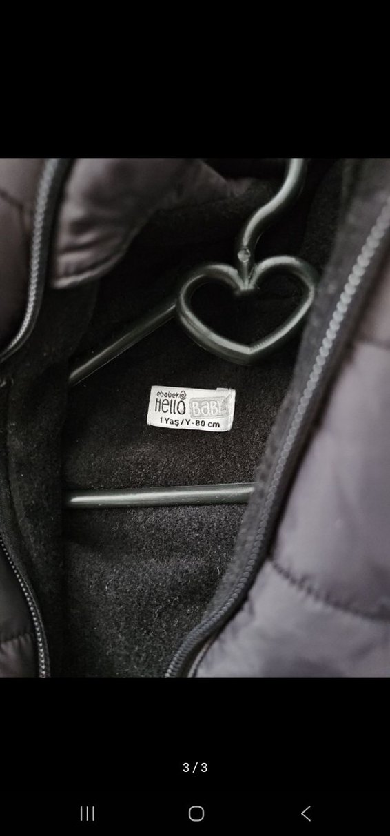 Kürklü Kapüşonlu Siyah Erkek Çocuk Mont - Görsel 3