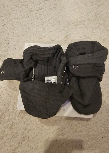 Erkek Çocuk Gri Sıcak Terlik - Görsel 2