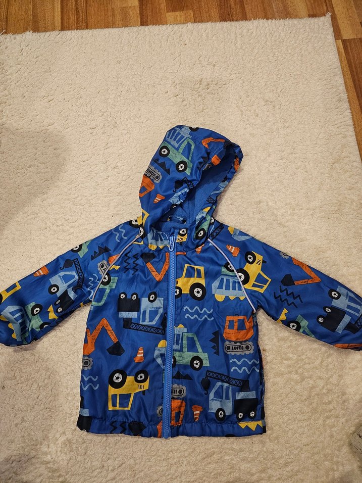 Fermuarlı Kapüşonlu Erkek Çocuk Gri Baskılı Mont - Görsel 3