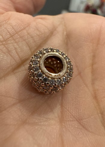 Işıltılı Üç Sıralı Charm - 14 Ayar Pembe Altın Pandora - Görsel 3