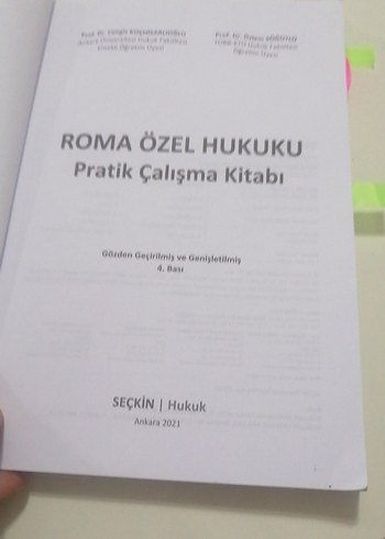 Beden Roma Özel Hukuku Pratik Çalışma Kitabı 4. Baskı