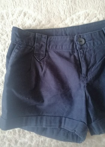 Lacivert Düğmeli Kadın Mini Şort - Görsel 3