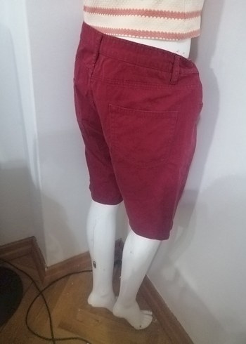 Bayan keten şort - Görsel 3