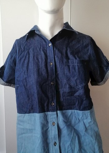 Mavi jeans Bayan kot elbise - Görsel 3