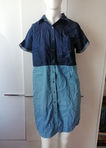 Mavi jeans Bayan kot elbise - Görsel 2