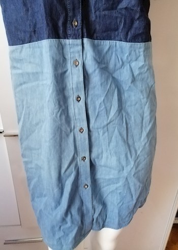 Mavi jeans Bayan kot elbise - Görsel 4