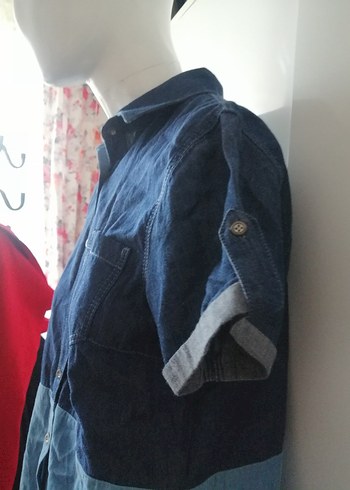 Mavi jeans Bayan kot elbise - Görsel 5