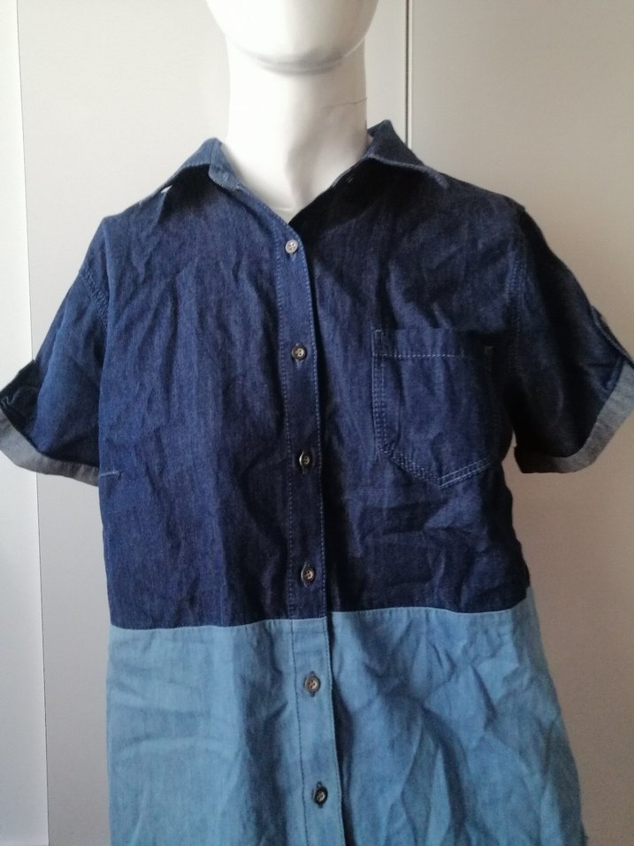 Mavi jeans Bayan kot elbise - Görsel 3