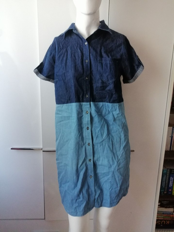 Mavi jeans Bayan kot elbise - Görsel 2