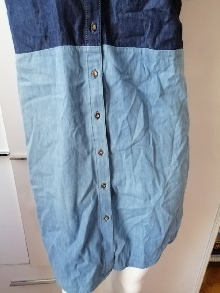 Mavi jeans Bayan kot elbise - Görsel 4