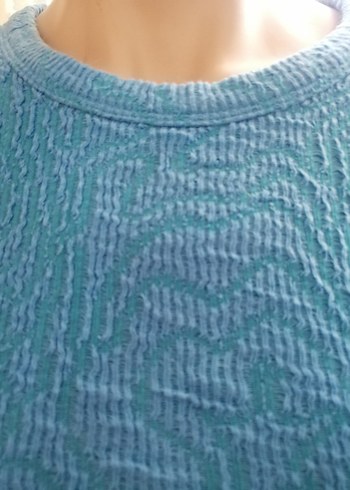 Mavi Örgü Kadın Sweatshirt - Görsel 5