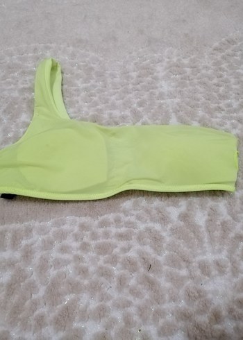 xs Beden Sarı Pastel Midi Bikini Üstü