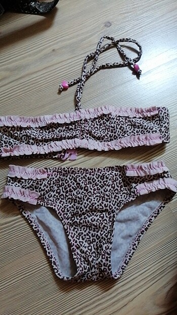 Çocuk leopar bikini