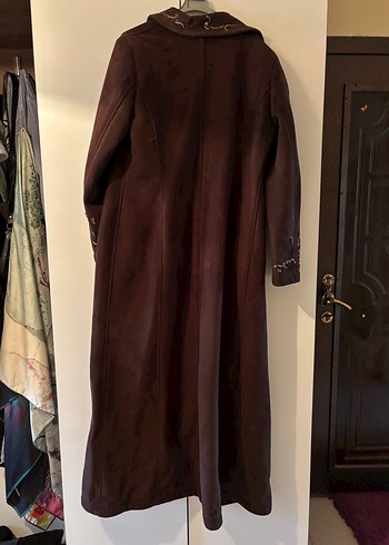 Uzun Süet Kadın Kaban - Görsel 4