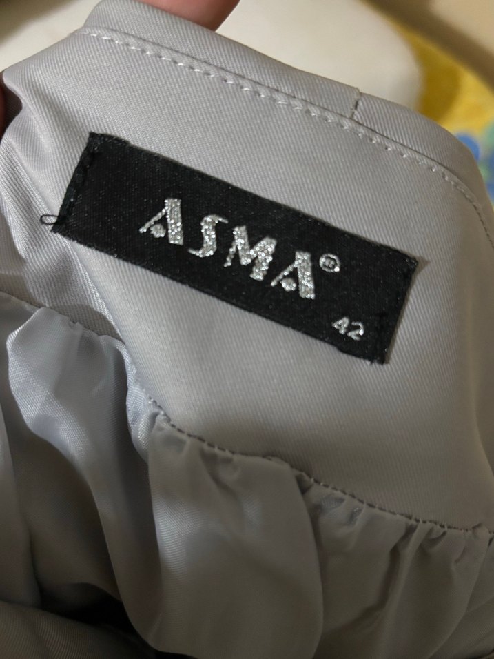 Gri Uzun Keten Salaş Etek - Görsel 3