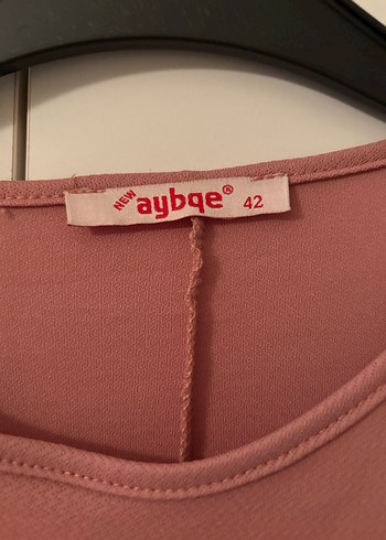 Pembe Uzun Kollu Fırfırlı Kadın Elbise - Görsel 2