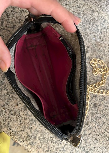 Zebra Desenli Zincir Detaylı Gri Kadın Çanta - Görsel 2