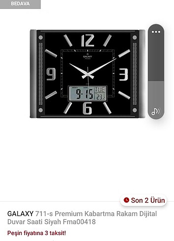 Ikea Duvar saati dijital
