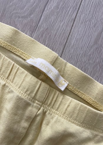 2-3 Yaş Pastel Sarı Kız Çocuk Taytı - Görsel 2