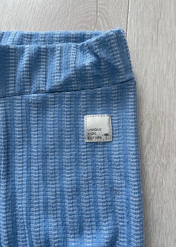 Kız Çocuk Mavi Triko Tayt - Görsel 3