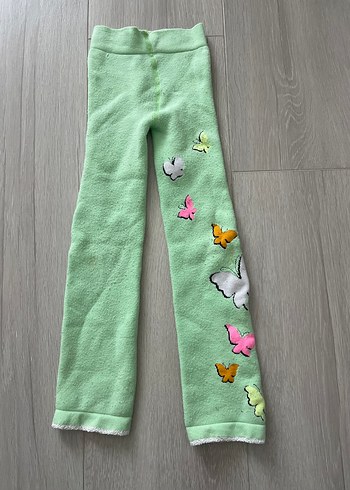 Kız Çocuk Yeşil Triko Tayt - Görsel 2