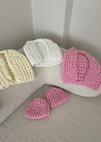 Örgü Çocuk Yelek & Bere Seti - Görsel 6