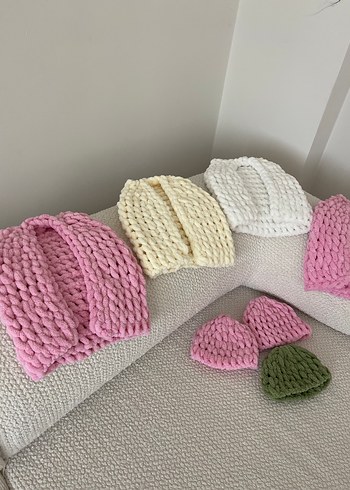 Örgü Çocuk Yelek & Bere Seti - Görsel 10