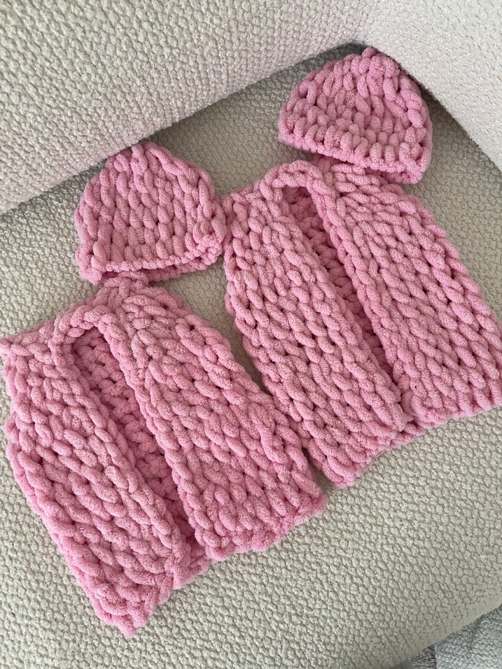 Örgü Çocuk Yelek & Bere  Seti - Görsel 4