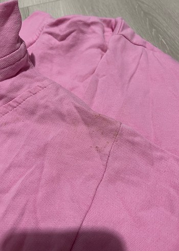 Pembe Yarım Fermuarlı Kız çoçuk Sweatshirt 3-4 yaş - Görsel 9