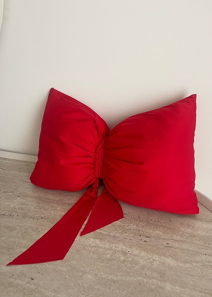 Kırmızı Şık Fiyonk yastık - Görsel 4