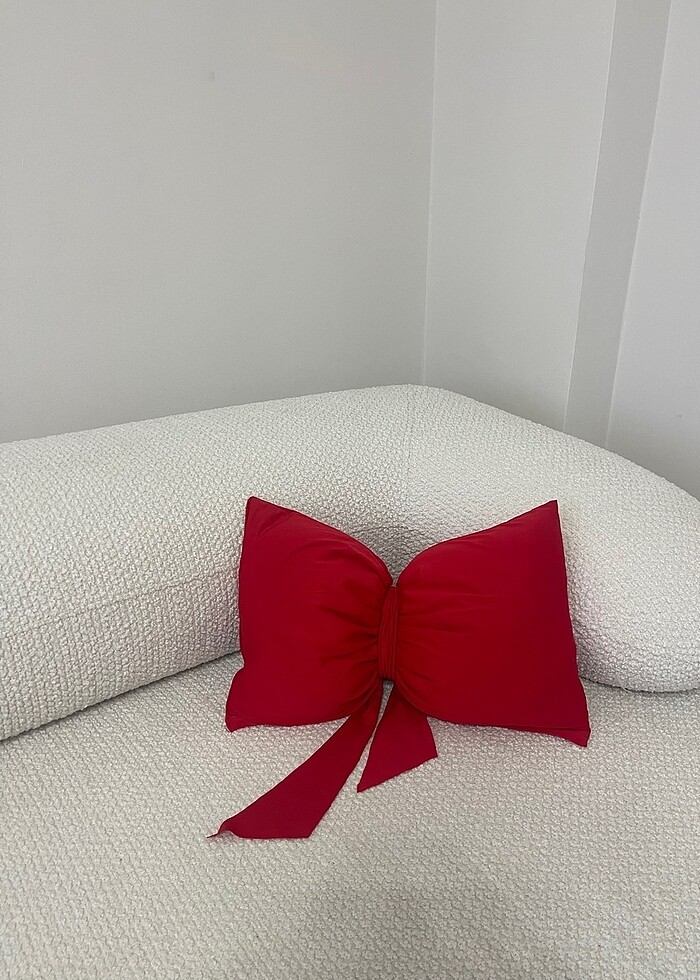 Kırmızı Şık Fiyonk yastık - Görsel 5