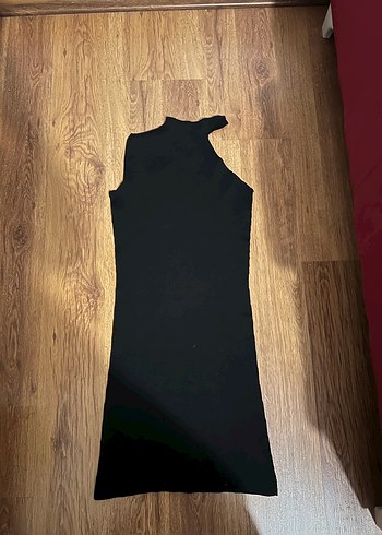Yüksek Yakalı Siyah elbise - Görsel 2