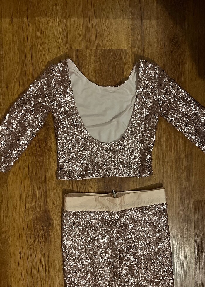 Gece elbisesi pul payet - Görsel 4