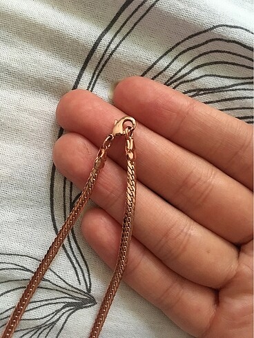  Beden çelik choker kolye rose gold siyah kare taşlı