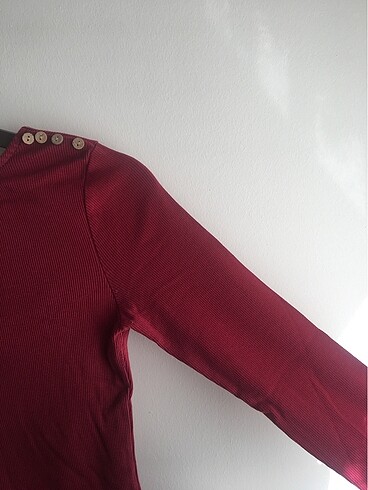 s Beden bordo yarım kol bluz