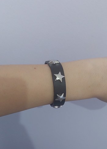 Siyah Tokalı Rock Punk Kadın Bileklik - Görsel 3
