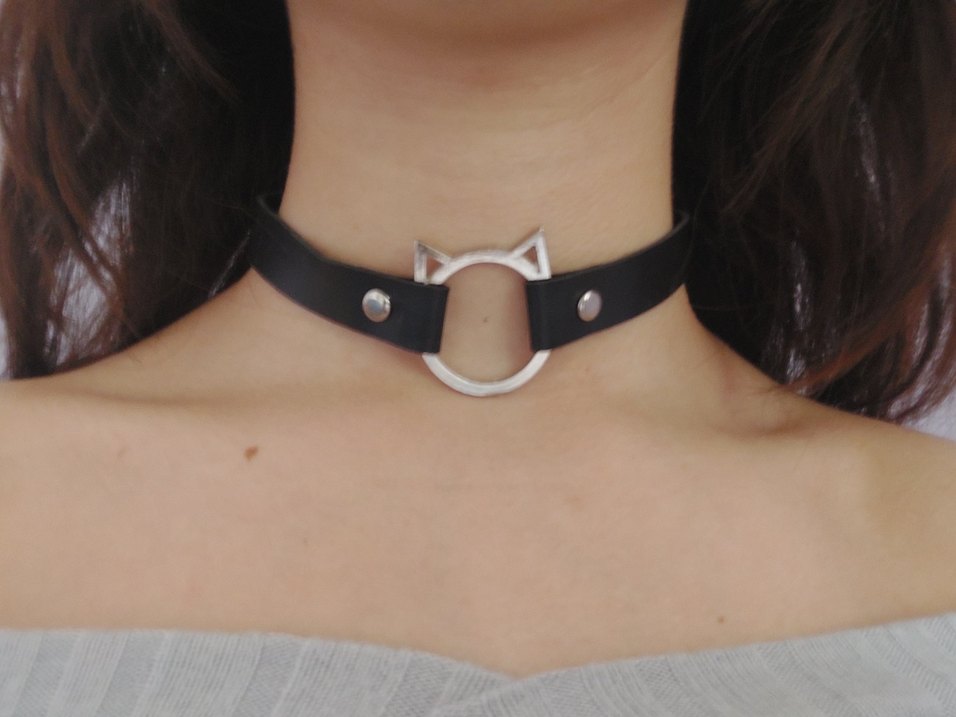 Siyah Tokalı Rock Punk Kadın Bileklik - Görsel 2