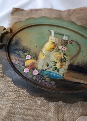 Diğer Pastel Renkli Desenli Dekoratif Tepsi