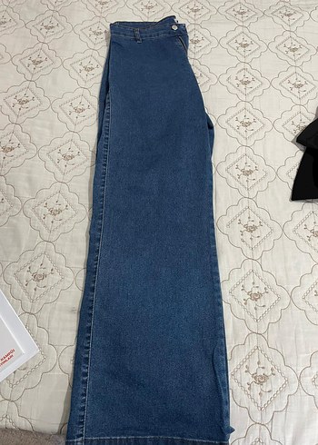 Diğer Fermuarlı Mavi Kadın Denim Pantolon