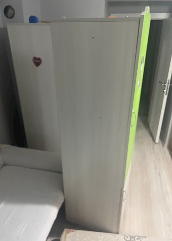 Yeşil Çocuk Dolabı Mickey Mouse Figürlü çocuk odası takımı - Görsel 3