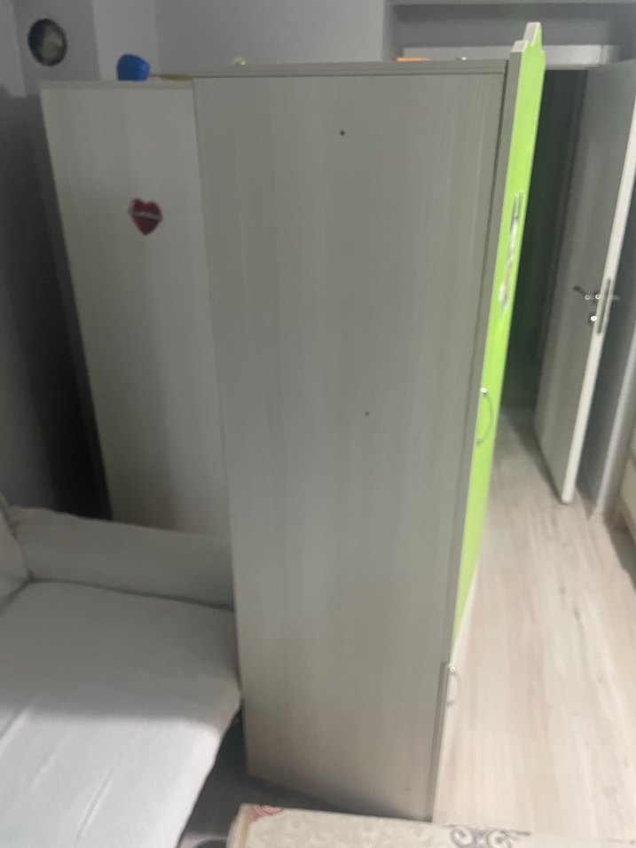 Yeşil Çocuk Dolabı Mickey Mouse Figürlü çocuk odası takımı - Görsel 3