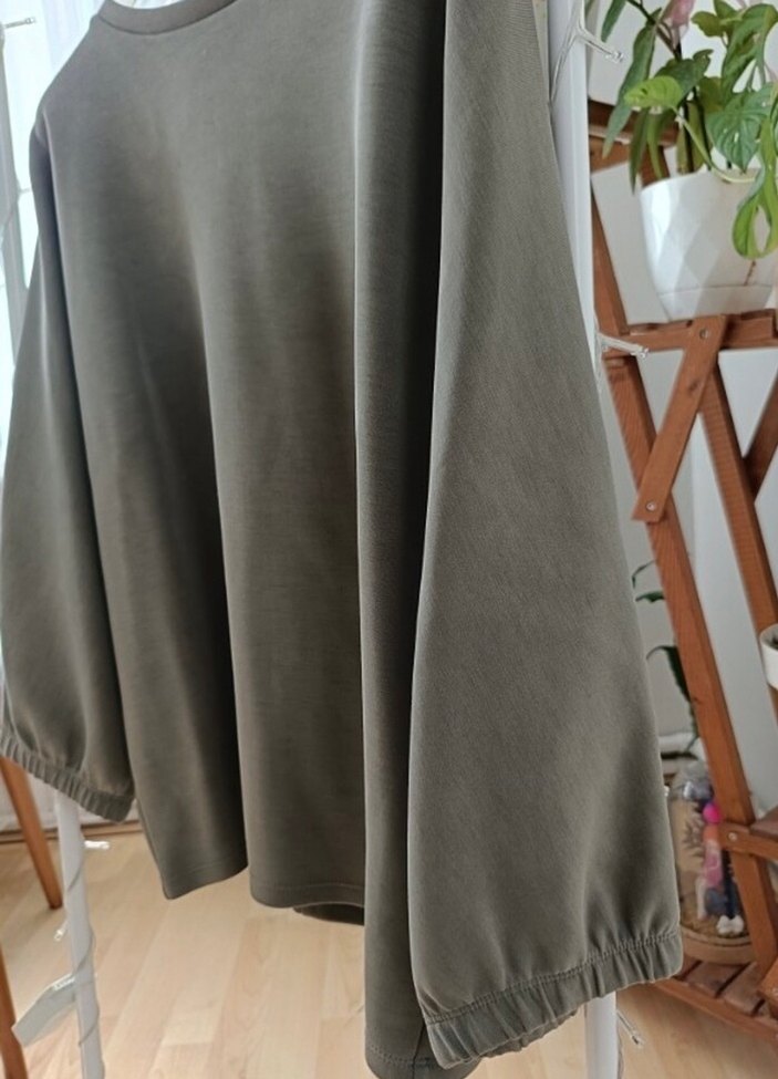 Hani oysho kolu lastikli rahat kesim sweatshirt - Görsel 3