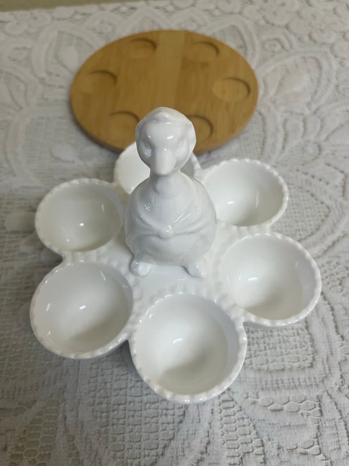 Karaca Ördek Figürlü yumurta sunumluk - Görsel 4