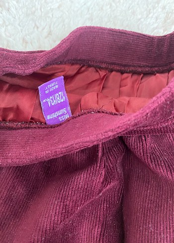 Bordo Kız Çocuk Fırfırlı Etek - Görsel 3