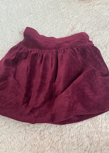 Bordo Kız Çocuk Fırfırlı Etek - Görsel 2