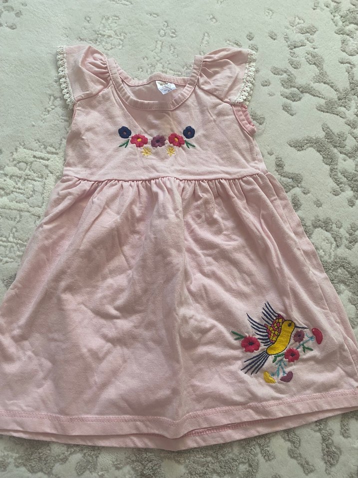 Renkli Bohem Kız Elbisesi Uzun Kollu - Görsel 3